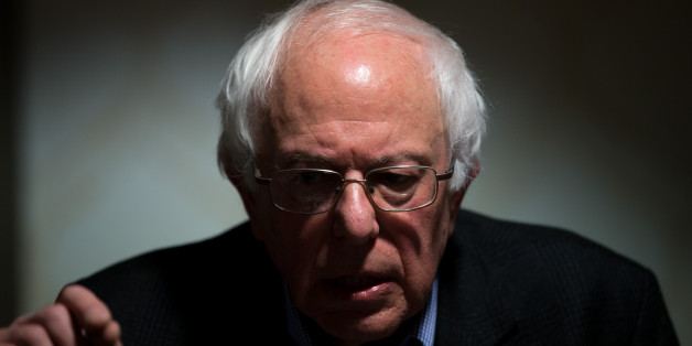 Democratic presidential candidate Sen. Bernie Sanders, I-Vt., holds a press conference after speaking at a veterans forum at the Best Western Regency Inn in Marshalltown, Iowa, Sunday, Jan. 10, 2016. (AP Photo/Andrew Harnik)
