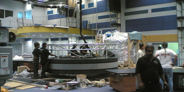 La newsroom en construction de la chaîne Al-Jazeera à Doha en 2005