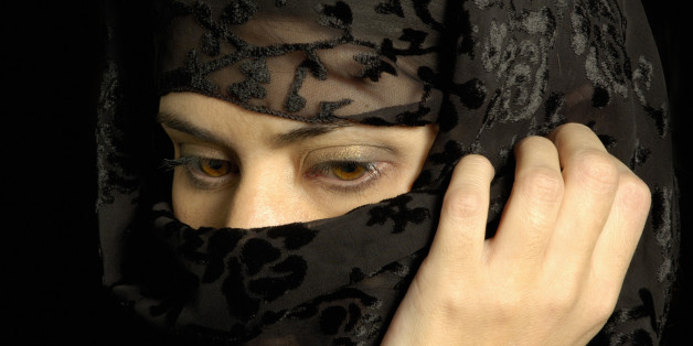 Close-up of a woman wearing a hijab