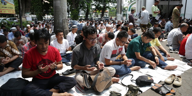 Muslims perform Friday prayers at a mosque in Jakarta, Indonesia, Friday, Jan. 15, 2016. (AP Photo/Achmad Ibrahim)