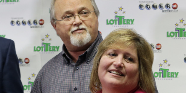 John and Lisa Robinson attend a news conference Friday, Jan. 15, 2016, in Nashville, Tenn. The Robinsons' winning Powerball ticket is one of three winning tickets in the $1.6 billion jackpot drawing held Wednesday. (AP Photo/Mark Humphrey)