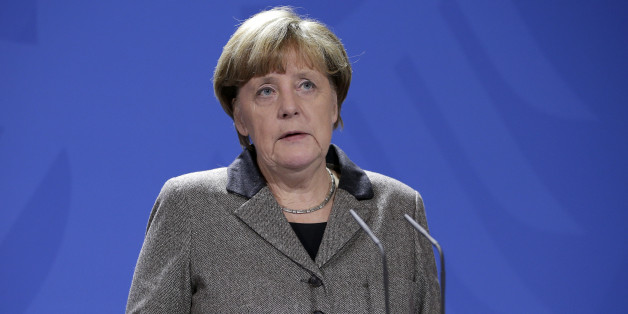 German Chancellor Angela Merkel addresses the media during a statement at the chancellery in Berlin, Germany, Tuesday, Jan. 12, 2016. An explosion killed several Germans and wounded 15 others Tuesday morning in the historic district of Istanbul. Turkish President Recep Tayyip Erdogan said a Syria-linked suicide bomber is believed to be behind the attack. (AP Photo/Michael Sohn)