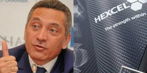 Moulay Hafid Elalamy, ministre de l’Industrie et Thierry Merlot, vice-président et directeur général d’Hexcel pour l’Europe, l’Asie et le Moyen-Orient.