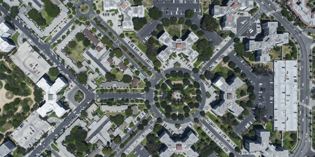An aerial view of cityscape, LA
