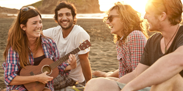 Freunde am Meer