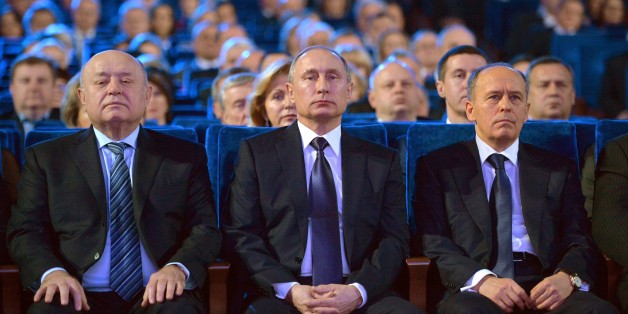 Putin (M.) bei einem FSB-Treffen im Dezember 2015 in Moskau