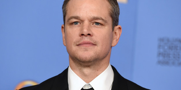 Matt Damon poses in the press room with the award for best performance by an actor in a motion picture - musical or comedy for âThe Martianâ at the 73rd annual Golden Globe Awards on Sunday, Jan. 10, 2016, at the Beverly Hilton Hotel in Beverly Hills, Calif. (Photo by Jordan Strauss/Invision/AP)