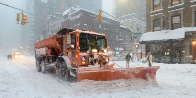 Un chasse-neige le 24 janvier 2016 à New York