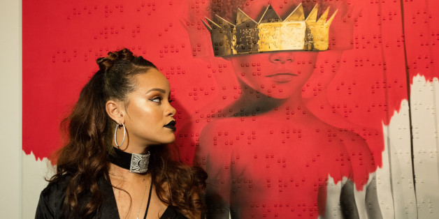 LOS ANGELES, CA - OCTOBER 07: Singer Rihanna at Rihanna's 8th album artwork reveal for 'ANTI' at MAMA Gallery on October 7, 2015 in Los Angeles, California. (Photo by Christopher Polk/Getty Images for WESTBURY ROAD ENTERTAINMENT LLC)