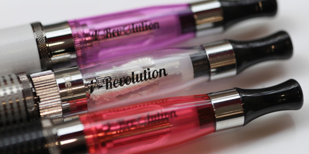 LONDON, ENGLAND - AUGUST 27: E-Cigarettes are sold at the V-Revolution E-Cigarette shop in Covent Garden on August 27, 2014 in London, England. The Department of Health have ruled out the outlawing of 'e-cigs' in enclosed spaces in England, despite calls by WHO, The World Health Organisation to do so. WHO have recommended a ban on indoor smoking of e-cigs as part of tougher regulation of products dangerous to children. (Photo by Dan Kitwood/Getty Images)
