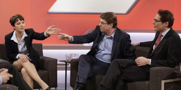 Frauke Petry, Ralf Stegner und Roger Köppel bei "Maischberger"