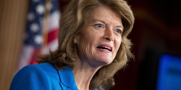 Sen. Lisa Murkowski of Alaska, the top ranking Republican on the Senate Committee on Energy and Natural Resources, speaks to reporters about her blueprint for U.S. energy policy, titled "Energy 20/20," at the Capitol in Washington, Monday, Feb. 4, 2013. (AP Photo/J. Scott Applewhite)