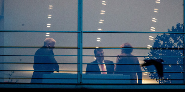 Horst Seehofer, Sigmar Gabriel und Angela Merkel gestern Abend im Kanzleramt