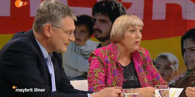 Claudia Roth und Jörg Meuthen bei "Maybrit Illner"