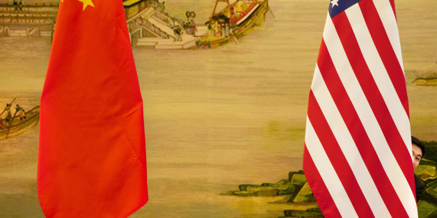 A U.S. flag is tweaked ahead of a news conference between U.S. Secretary of State John Kerry and Chinese Foreign Minister Wang Yi at the Ministry of Foreign Affairs in Beijing, Wednesday, Jan. 27, 2016. Kerry was in China on the final leg in his latest round-the-world diplomatic mission. (AP Photo/Jacquelyn Martin, Pool)