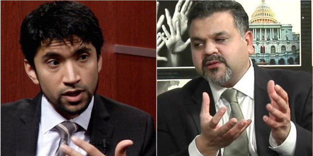 De gauche à droite, Arsalan Suleman, envoyé spécial de l’OCI et Qamar-Ul Huda conseiller au bureau des religions et des affaires mondiales au département d’Etat américain