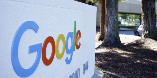 This Oct. 20, 2015 photo shows signage outside Google headquarters in Mountain View, Calif. (AP Photo/Marcio Jose Sanchez)