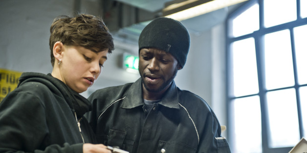 Berlin, Germany - December 17: Refugees attend a training workshop of arrivo education centre on December 17, 2015 in Berlin, Germany. In this workshop refugees mainly from Africa are taught for vocational training. (Photo by Michael Gottschalk/Photothek via Getty Images)