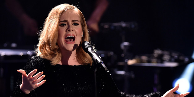 COLOGNE, GERMANY - DECEMBER 06: Adele attends the television show 2015! Menschen, Bilder, Emotionen - RTL Jahresrueckblick on December 6, 2015 in Cologne, Germany. (Photo by Sascha Steinbach/Getty Images)