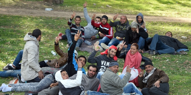 Unemployed Tunisians sit at el-Mourouj park after took part in a 400 kilometres march from the city of Gafsa to Tunis to demand work, on February 9, 2016, in the Tunisian capital.
While Tunisia is hailed as a rare success story of the Arab Spring uprisings, authorities have failed to redress the economy or resolve the problems of social exclusion and regional inequalities. Apart from the political turmoil of the past five years which has handicapped the economy, the North African country also faces jihadist violence that has devastated its vital tourism industry.
/ AFP / FETHI BELAID (Photo credit should read FETHI BELAID/AFP/Getty Images)