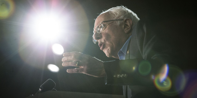 Democratic presidential candidate Sen. Bernie Sanders, I-Vt., speaks during a campaign stop at the University of New Hampshire Whittemore Center Arena, Monday, Feb. 8, 2016, in Durham, N.H. (AP Photo/John Minchillo)