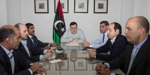 Le Conseil présidentiel libyen présidé par Fayez al-Sarraj le 4 février 2016 à Tripoli