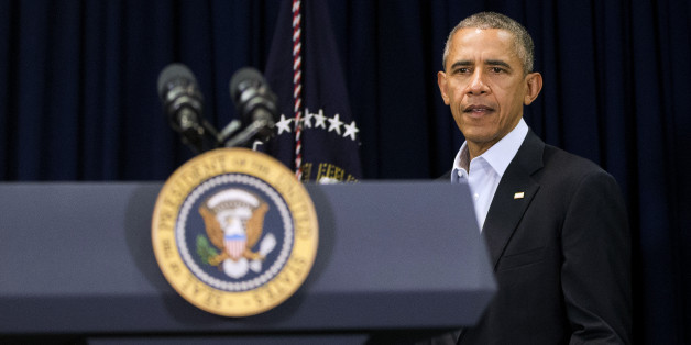 President Barack Obama walks to the podium to speak to reporters about the death of Supreme Court Justice Antonin Scalia at Omni Rancho Las Palmas in Rancho Mirage, Calif., Saturday, Feb. 13, 2016. Scalia, 79, was found dead Saturday morning at a private residence in the Big Bend area of West Texas. (AP Photo/Pablo Martinez Monsivais)