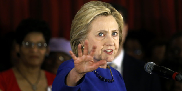 Democratic presidential candidate Hillary Clinton makes a point during a campaign stop, Wednesday, Feb. 17, 2016, in Chicago. (AP Photo/Charles Rex Arbogast)