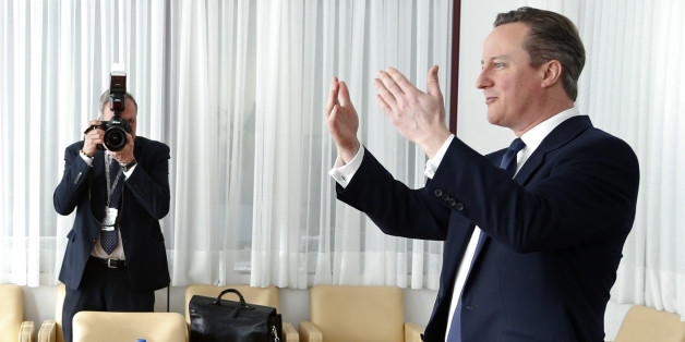 British Prime Minister David Cameron arrives for a bilateral meeting with his Italian counterpart within a European Union leaders summit addressing the talks about the so-called Brexit and the migrants crisis, in Brussels on February 19, 2016.
Prime Minister David Cameron admitted there was 'still no deal' as he headed into a second day of talks after all-night negotiations failed to deliver an agreement to stop Britain crashing out of the EU. / AFP / POOL / FRANCOIS LENOIR (Photo credit should read FRANCOIS LENOIR/AFP/Getty Images)