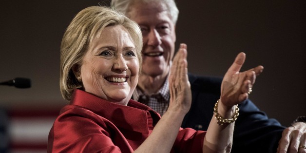 LAS VEGAS, NV - Former Secretary of State Hillary Clinton gives a victory speech to a packed room of supporters after winning the Democratic Nevada Caucus, at Caesars Palace in Las Vegas, Nevada on Saturday February 20, 2016.(Photo by Melina Mara/The Washington Post via Getty Images)