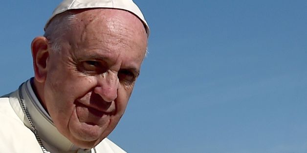 Pope Francis, left, visits the CeReSo n. 3 prison in Ciudad Juarez, Mexico, Wednesday, Feb. 17, 2016. Pope Francis is wrapping up his trip to Mexico with a visit to the prison just days after a riot in another lockup killed dozens of inmates. (Gabriel Bouys/Pool Photo via AP)