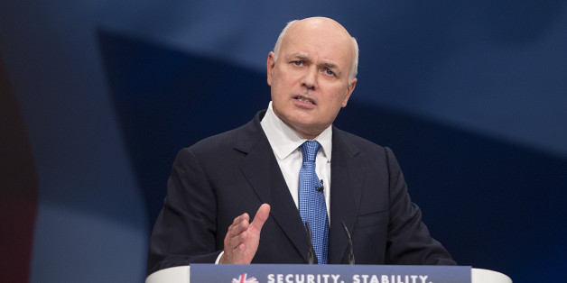 Secretary of State for Work and Pensions Iain Duncan Smith delivers his speech to delegates in the third day of the Conservative Party annual conference at Manchester Central Convention Centre.