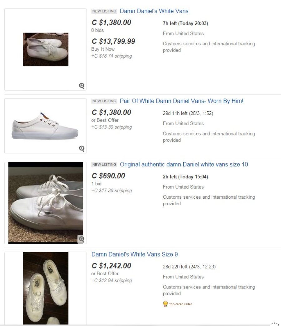 how much does white vans cost