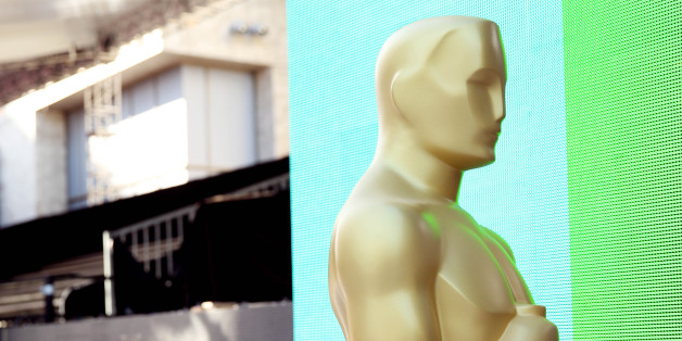 An Oscar statue is seen during setup for the 88th Academy Awards in Los Angeles, Wednesday, Feb. 24, 2016. The Academy Awards will be held at the Dolby Theatre on Sunday, Feb. 28. (Photo by Matt Sayles/Invision/AP)