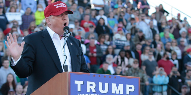 MADISON, AL - FEBRUARY 28: Donald Trump campaigns for the Republican nomination for President of the United States at Madison City Stadium on February 28, 2016 in Madison, Alabama. (Photo by Taylor Hill/WireImage)