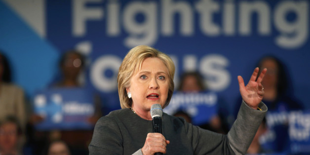 Democratic presidential candidate Hillary Clinton speaks at a "Get Out The Vote" campaign rally in Norfolk, Va., Monday, Feb. 29, 2016. (AP Photo/Gerald Herbert)