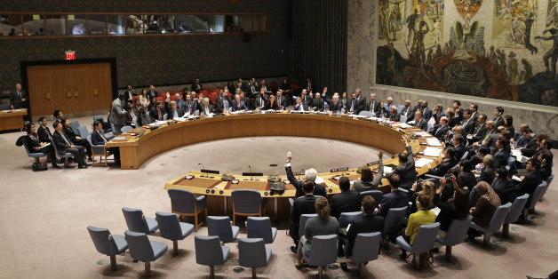 The United Nations Security Council votes on a resolution during a meeting at U.N. headquarters, Wednesday, March 2, 2016. The U.N. Security Council voted Wednesday on a resolution that would impose the toughest sanctions on North Korea in two decades. (AP Photo/Seth Wenig)