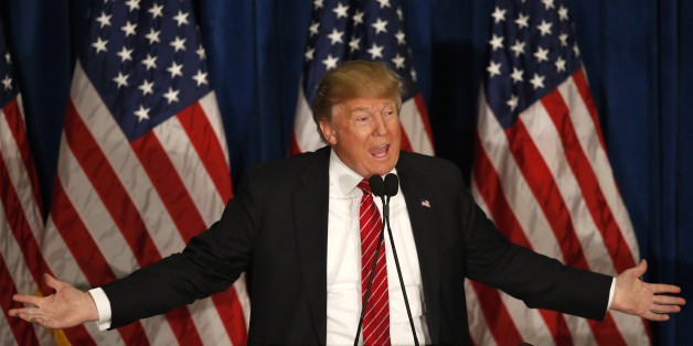 Republican presidential candidate Donald Trump speaks at campaign stop, Thursday, March 3, 2016, in Portland, Maine. (AP Photo/Robert F. Bukaty)
