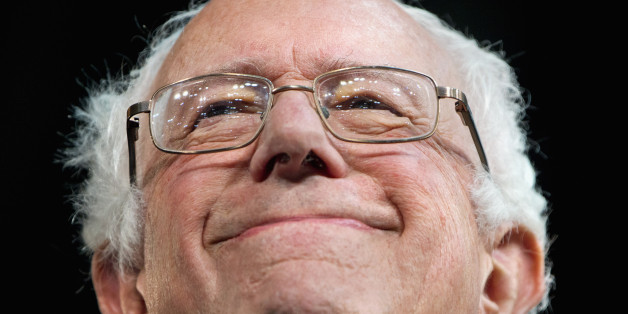 FILE - In this Feb. 24, 2016 file photo, Democratic presidential candidate, Sen. Bernie Sanders, I-Vt. smiles while speaking during a campaign event in Kansas City, Mo. Sanders and Republican hopeful Marco Rubio are following GOP rival Ted Cruz into Kansas in the final days before the state's presidential caucuses. Sanders is having a Thursday evening rally in Lawrence. Rubio expanded his planned campaign swing Friday to three events. His swing comes after Cruz visited a barbecue restaurant Wedn