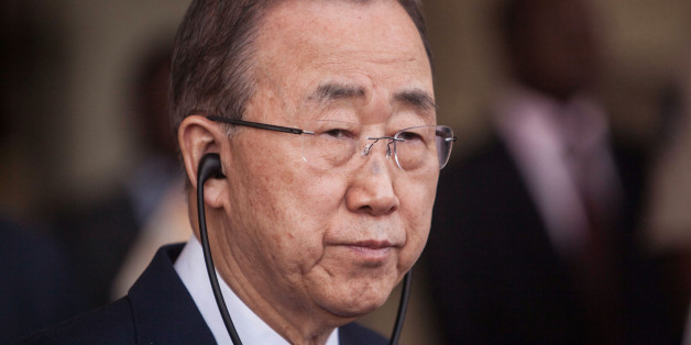 United Nations secretary-general Ban Ki-moon listens during a press briefing at the presidency in Ouagadougou, Burkina Faso, Thursday, March. 3, 2016. The United Nations secretary-general says he is deeply concerned by attacks by extremists in Burkina Faso and the region, urging a global response. (AP Photo/Theo Renaut)