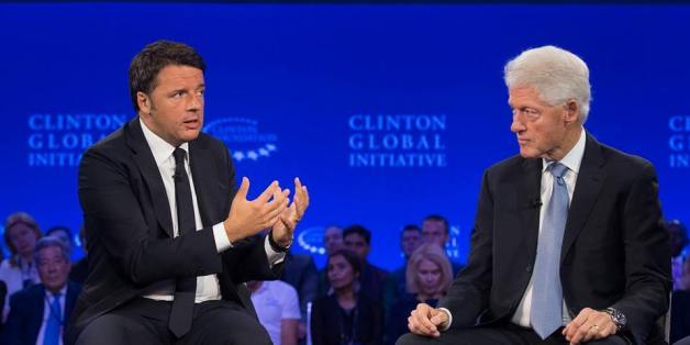 Matteo Renzi avec Bill Clinton en novembre 2015