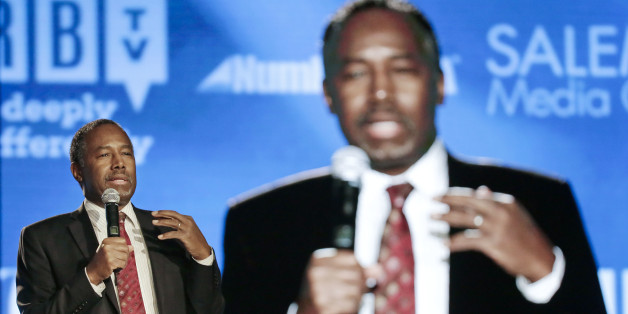 Republican presidential candidate Ben Carson speaks at the National Religious Broadcasters convention Friday, Feb. 26, 2016, in Nashville, Tenn. (AP Photo/Mark Humphrey)