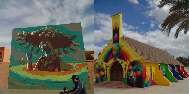 De grands noms du street art ont peint des fresques géantes à El Youssoufia