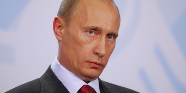 Ministerpräsident Wladimir Putin während einer Pressekonferenz in Berlin