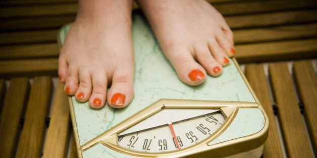 Woman on the scale