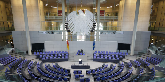 BERLIN, GERMANY - DECEMBER 16: An overview shows the empty German Parliament (Bundestag) on December 16, 2015 in Berlin, Germany. (Photo by Thomas Trutschel/Photothek via Getty Images)