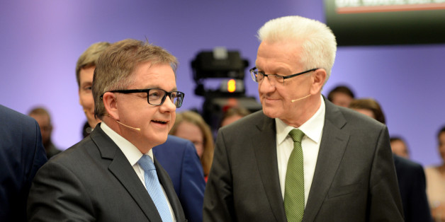 Landtagswahl Baden-Württemberg: Die Spitzenkandidaten Guido Wolf (l, CDU) und Winfried Kretschmann (Grüne)