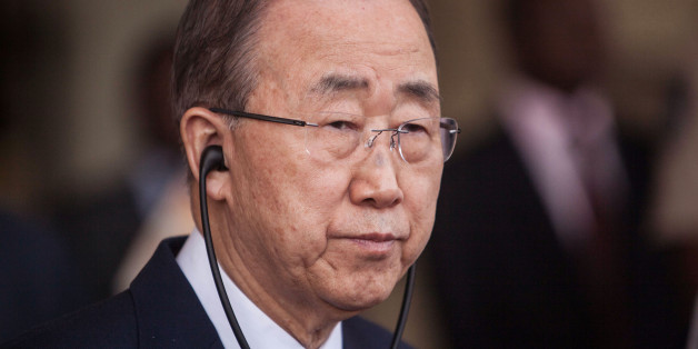 United Nations secretary-general Ban Ki-moon listens during a press briefing at the presidency in Ouagadougou, Burkina Faso, Thursday, March. 3, 2016. The United Nations secretary-general says he is deeply concerned by attacks by extremists in Burkina Faso and the region, urging a global response. (AP Photo/Theo Renaut)
