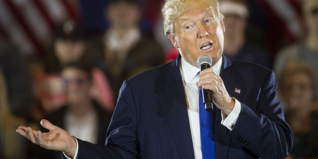 Republican presidential candidate Donald Trump speaks during a campaign stop at the Savannah Center, Sunday, March 13, 2016, in West Chester, Ohio. (AP Photo/John Minchillo)
