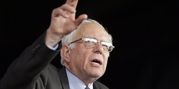 Democratic presidential candidate, Sen. Bernie Sanders, I-Vt., gestures as he speaks to supporters during a rally in Charlotte, N.C., Monday, March 14, 2016. (AP Photo/Chuck Burton)